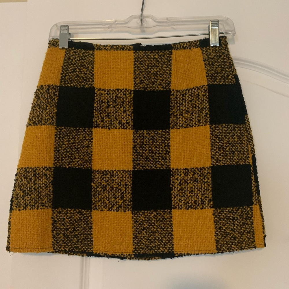 NWT Forever21 Tweed Buffalo Plaid Mini Skirt